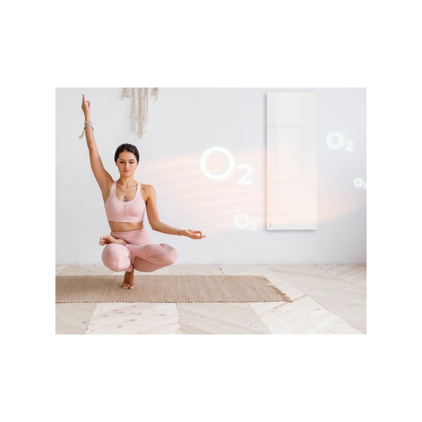 AENO - Smartes elektrisches Infrarot-Heizpaneel, 700 W, Timer/Thermostat, IP44, Wi‑Fi, weiß