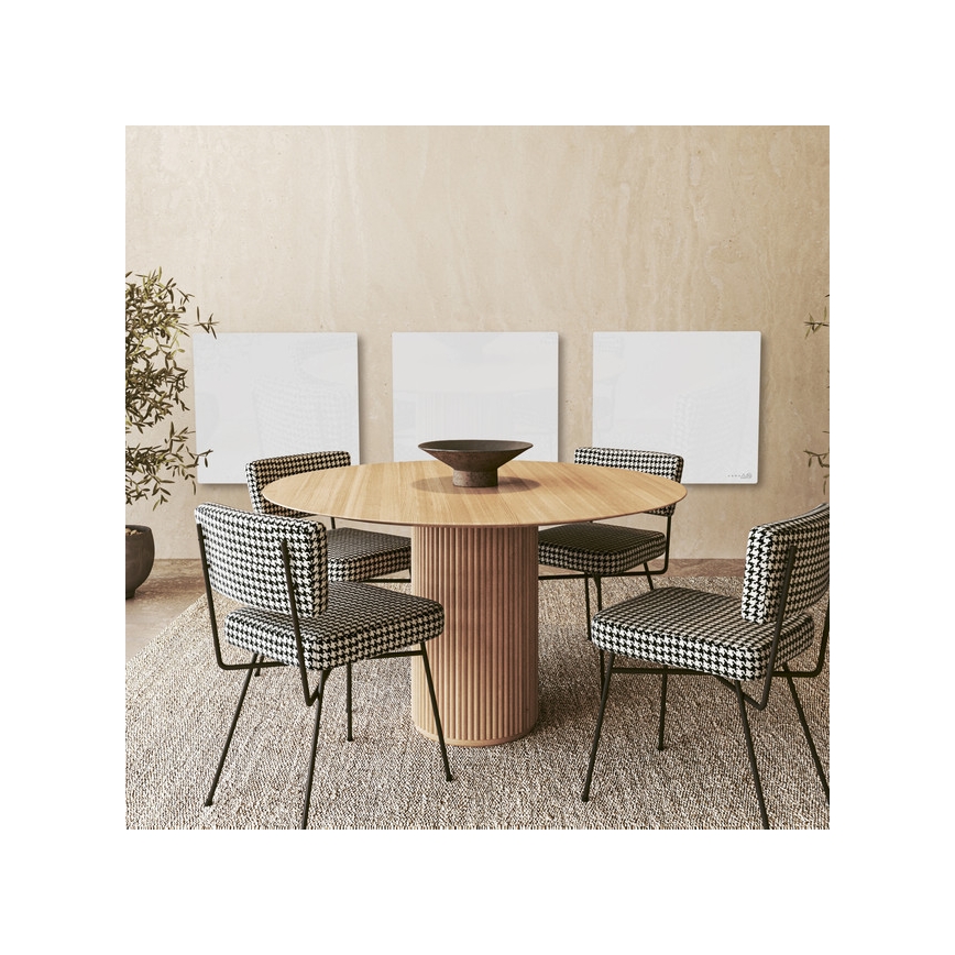 AENO - Intelligentes elektrisches Infrarotpaneel 500W mit Zeitschaltuhr/Thermostat, Wi-Fi, Weiß