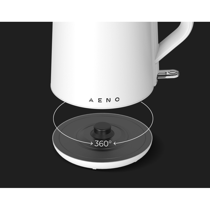 AENO - Schnellkochender Wasserkocher 1,5 l, 2200 W/230 V, weiß