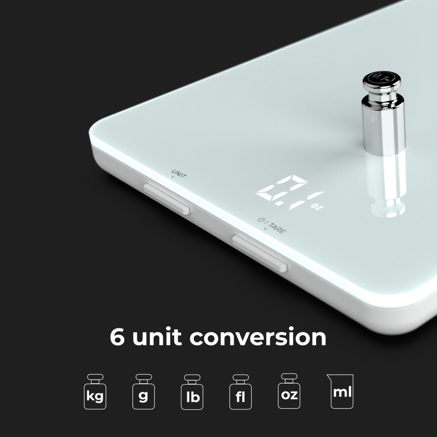 AENO - Smart-Küchenwaage 3xAAA Bluetooth