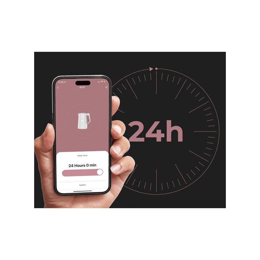 AENO - Intelligenter Wasserkocher mit LED-Display 1,7 l 2200W/230V weiß