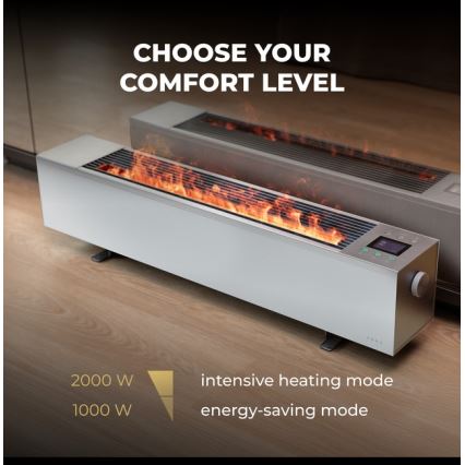 AENO - Smartes elektrisches Direktheizgerät/Konvektor 1000/2000W weiß