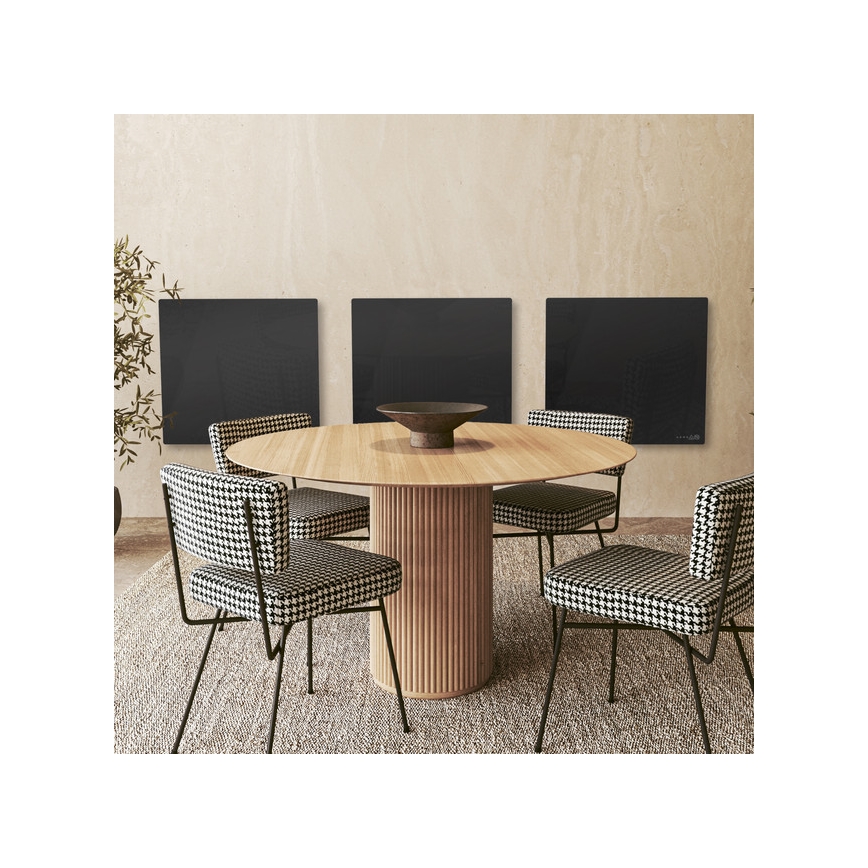 AENO - Smartes elektrisches Infrarot-Heizpaneel 500 W mit Timer/Thermostat, Wi-Fi, schwarz