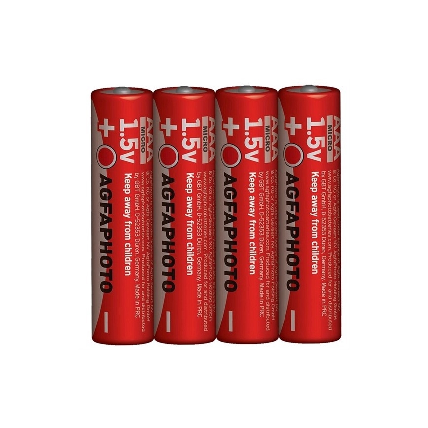 4 Stück Zink-Batterie AAA 1,5V
