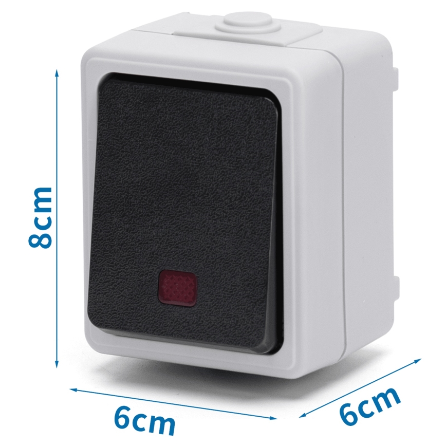 Aigostar - 1-Tasten-Schalter, Schutzart IP54
