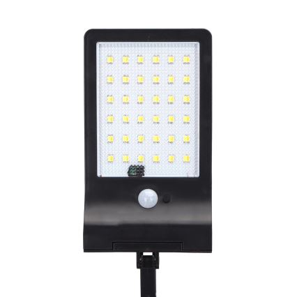 Aigostar - SET 2x LED Solar-Straßenleuchte mit Sensor LED/3W/3,7V1800 mAh IP44 3000/4000/5000K + Fernbedienung