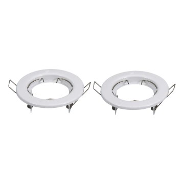 Aigostar - 2er-Set Rahmen für Einbauleuchte GU10 Ø 8 cm weiß