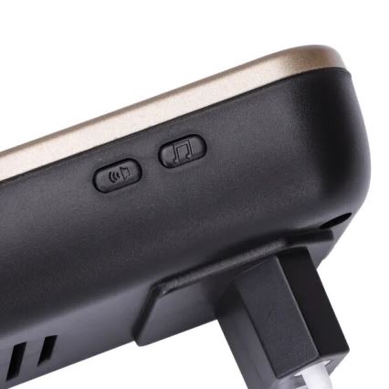 Aigostar - SET 2x kabellose Türklingel für Steckdose 230V/12V IP44 schwarz/kupferfarben