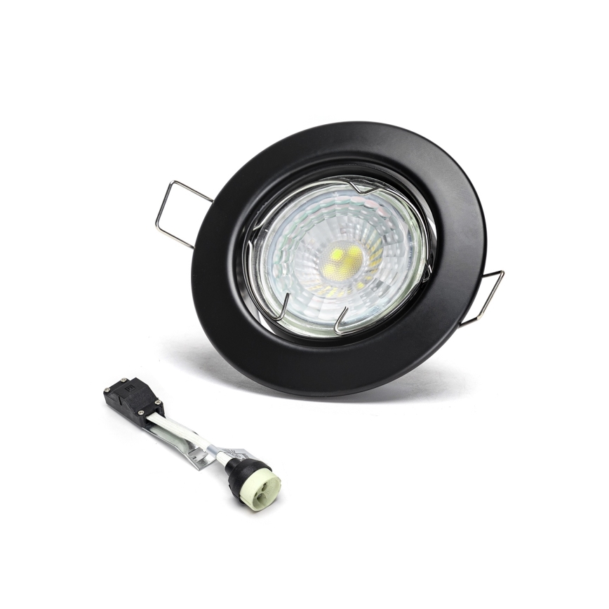 Aigostar - 3er-Set LED-Einbauleuchte 1x GU10/4,5W/230V 6500K schwarz