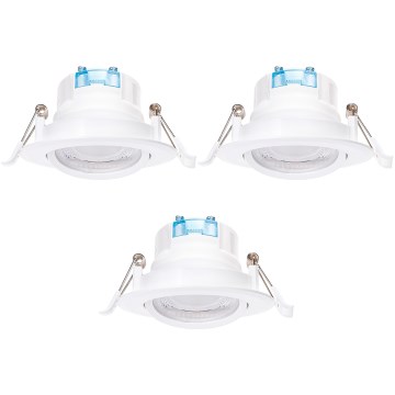 Aigostar - 3er-Set LED-Einbauleuchte LED/5W/230V/6500K Ø 8,5 cm weiß