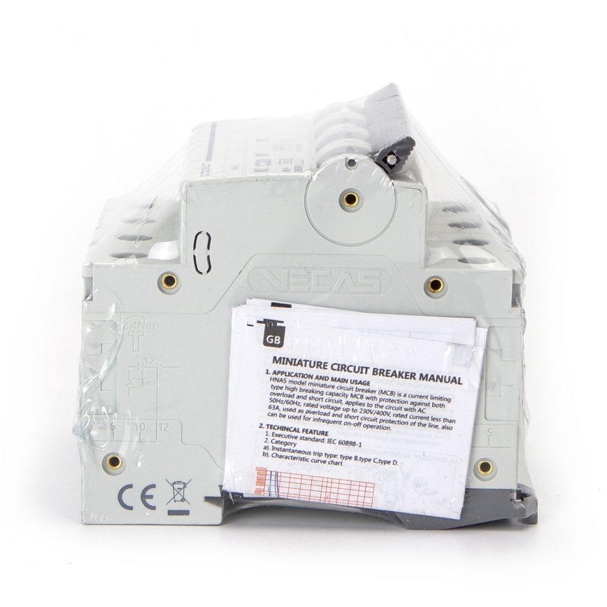 Aigostar - 4-poliger Leitungsschutzschalter 4P-40A-C 400V