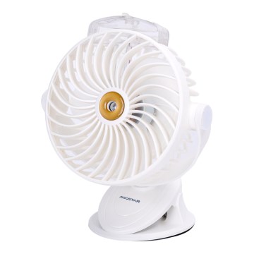Aigostar - Aufladbar pocket Ventilator 2W/5V 2400mAh USB weiß