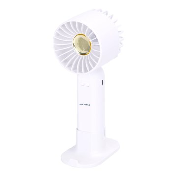 Aigostar - Aufladbar pocket Ventilator 4W/5V 500mAh USB weiß