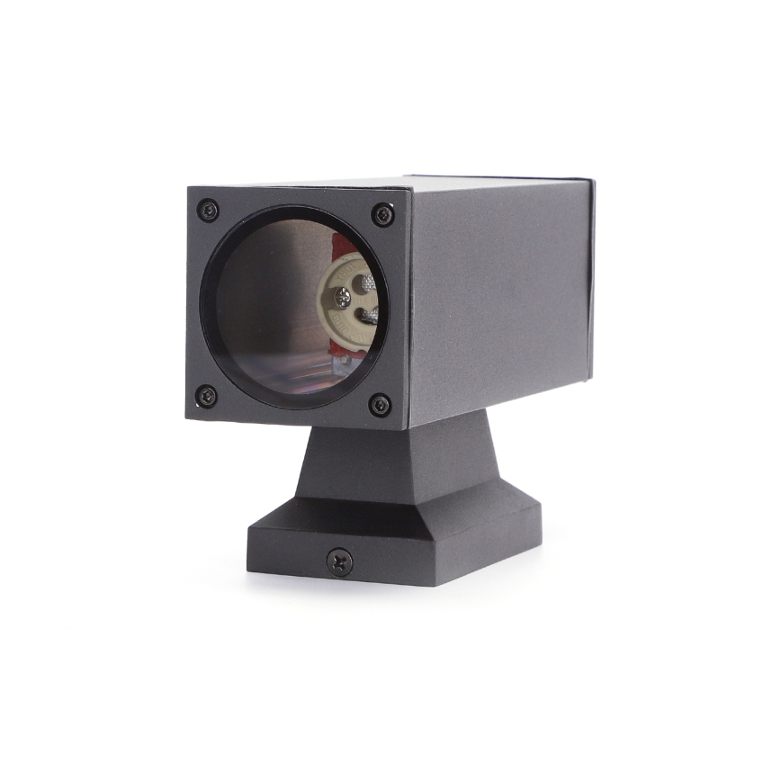 Aigostar - Außenwandleuchte 2x GU10 / 230 V IP65, schwarz, eckig