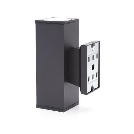 Aigostar - Außenwandleuchte 2x GU10 / 230 V IP65, schwarz, eckig