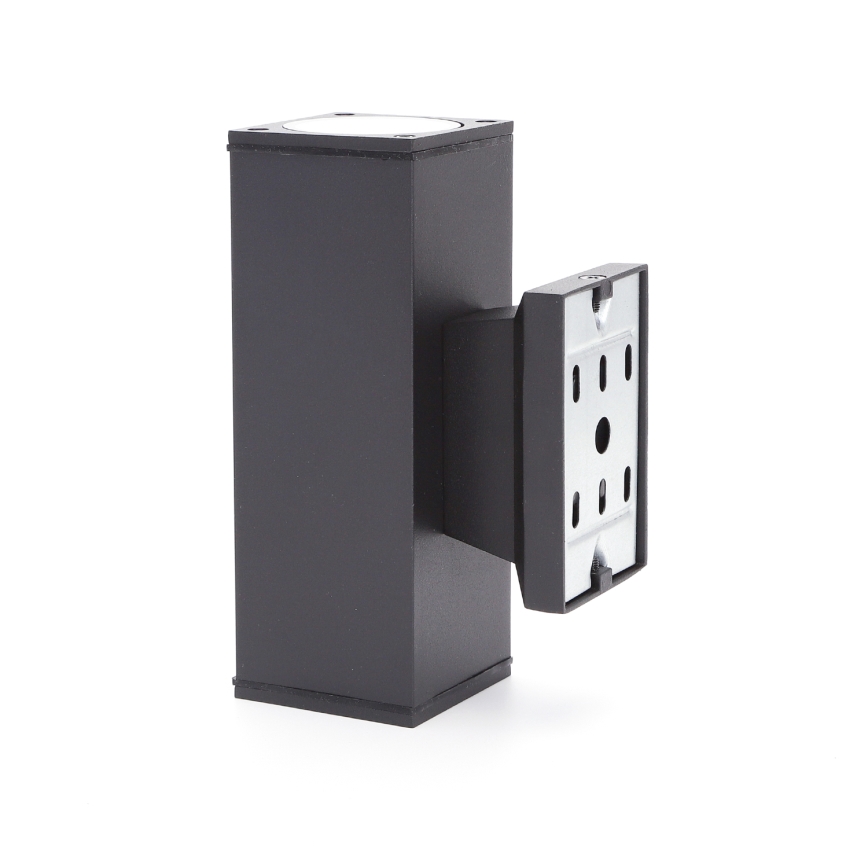 Aigostar - Außenwandleuchte 2x GU10 / 230 V IP65, schwarz, eckig