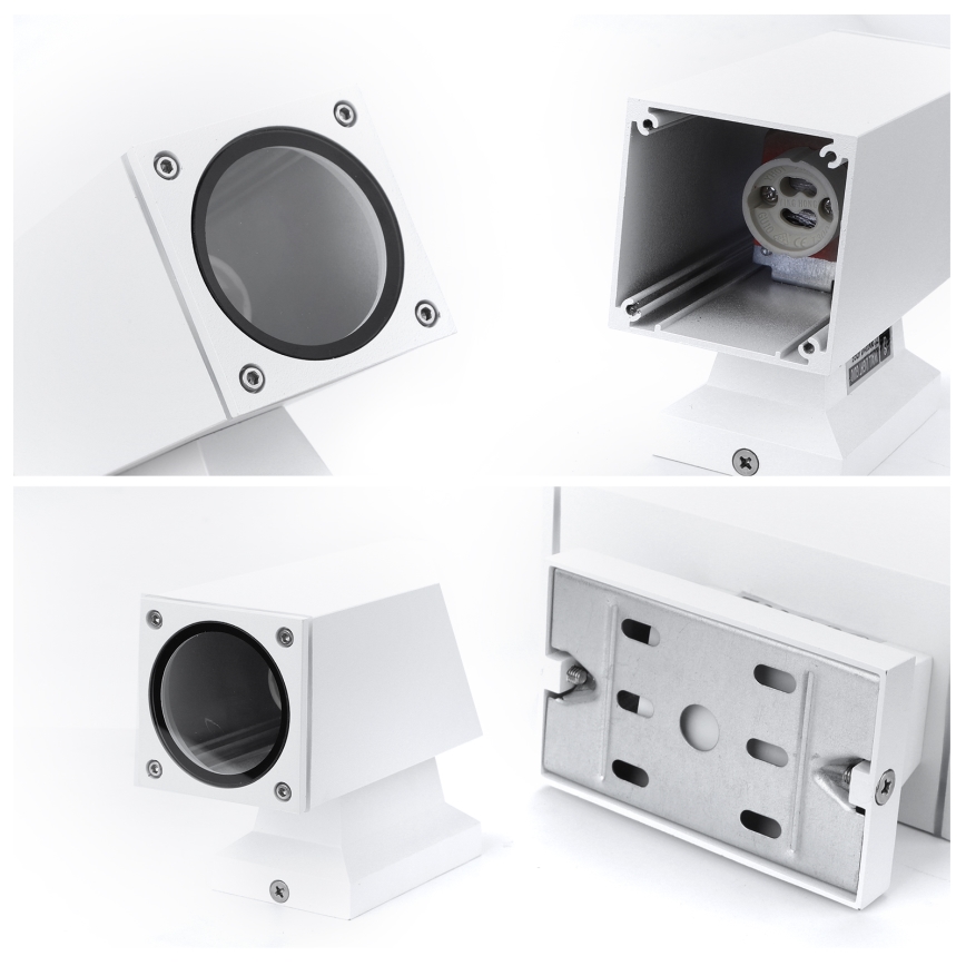 Aigostar - Außenwandleuchte 2xGU10/230V IP65, weiß, eckig
