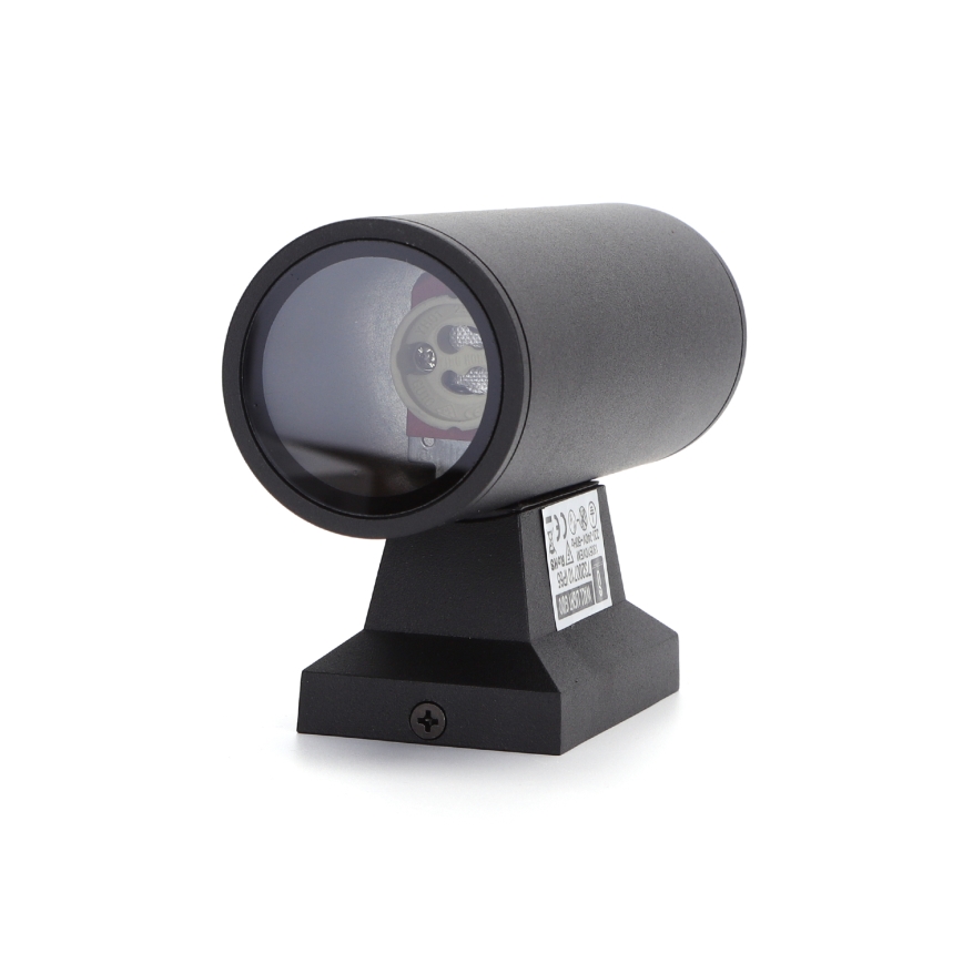 Aigostar - Außenwandleuchte 2xGU10/35W/230V IP65 schwarz rund