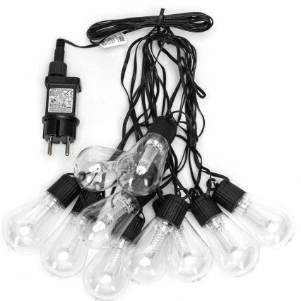Aigostar - Dekorative LED-Outdoor-Lichterkette 10xLED/8m IP44 kaltweiß