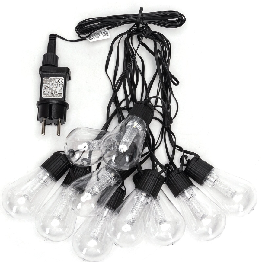 Aigostar - Dekorative LED-Outdoor-Lichterkette 10xLED/8m IP44 kaltweiß