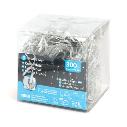 Aigostar - Dekorative LED-Outdoor-Lichterkette 75xLED/6W/230V 15x0,6m IP44 kaltweiß
