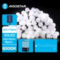 Aigostar - Dekorative LED-Solarlichterkette 50xLED/8 Funktionen 12m IP65 kaltweiß