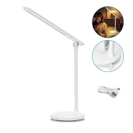 Aigostar - Dimm- und aufladbare LED-Tischleuchte mit Touch-Funktion LED/3W/5V 1200mAh 3000/4000/6500K