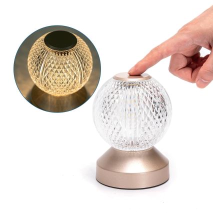 Aigostar - Dimmbare aufladbare LED-Tischleuchte LED/1W/5V 2700/4000/6500K 1800mAh 13,5 cm