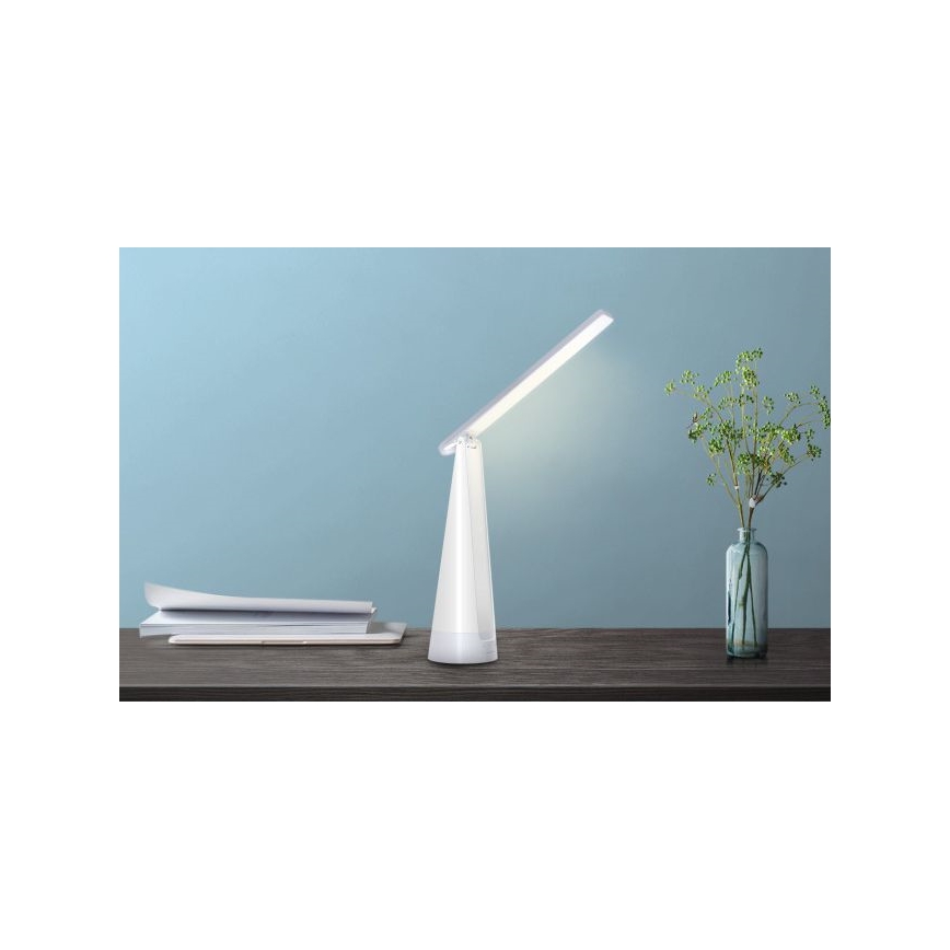 Aigostar - Dimmbare aufladbare LED-Tischlampe LED/7W/5V 4000K 4400 mAh weiß