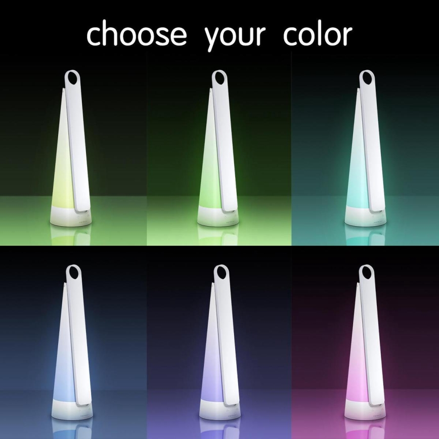 Aigostar - Dimmbare aufladbare LED-Tischlampe LED/7W/5V 4000K 4400 mAh weiß