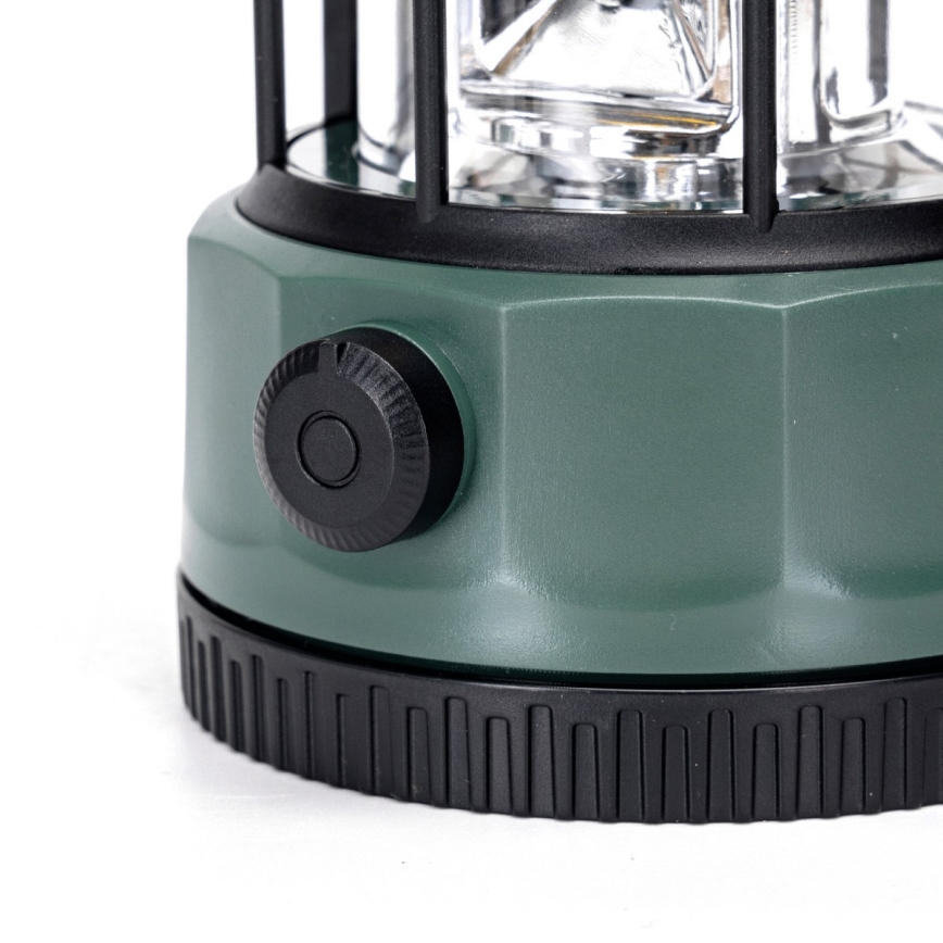 Aigostar - Dimmbare LED-Camping-Handleuchte LED/3xAA grün 17,5 cm
