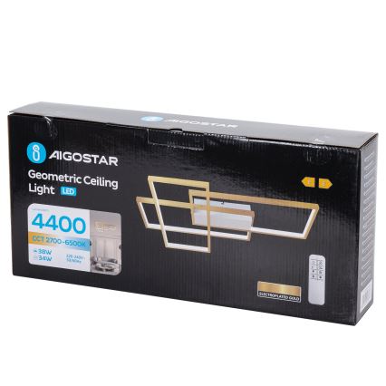 Aigostar - Dimmbare LED-Deckenleuchte LED/38W/230V 2700-6500K + Fernbedienung