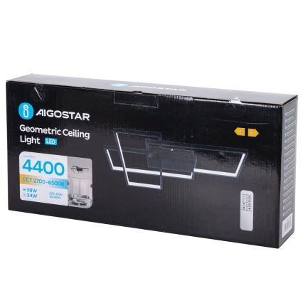 Aigostar - Dimmbare LED-Deckenleuchte LED/38W/230V 2700-6500K + Fernbedienung
