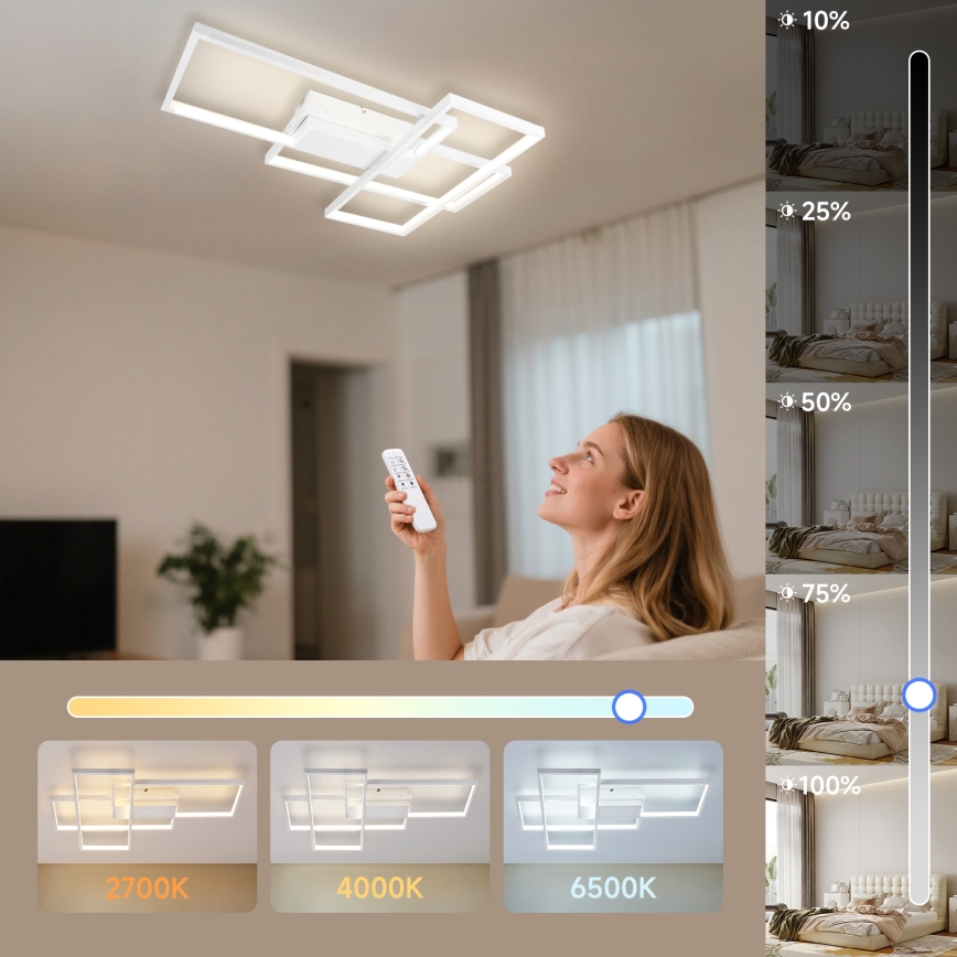 Aigostar - Dimmbare LED-Deckenleuchte LED/38W/230V 2700-6500K + Fernbedienung