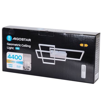 Aigostar - Dimmbare LED-Deckenleuchte LED/38W/230V 2700-6500K + Fernbedienung