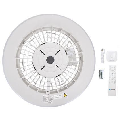Aigostar - Dimmbare LED-Deckenleuchte mit Ventilator MESH LED/40W/230V 2700-6500K weiß + Fernbedienung