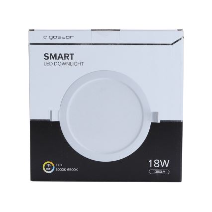 Aigostar - Dimmbare LED-Einbauleuchte 18W/230V d. 22 cm Wi-Fi