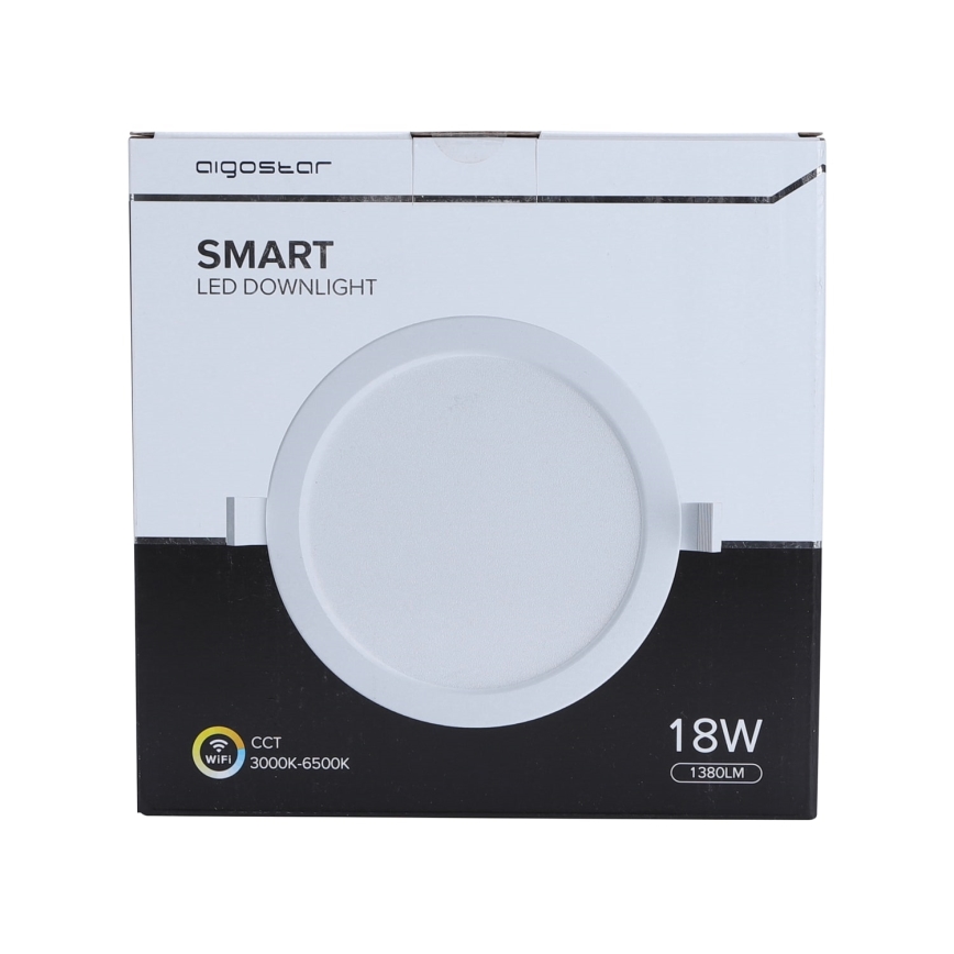 Aigostar - Dimmbare LED-Einbauleuchte 18W/230V d. 22 cm Wi-Fi
