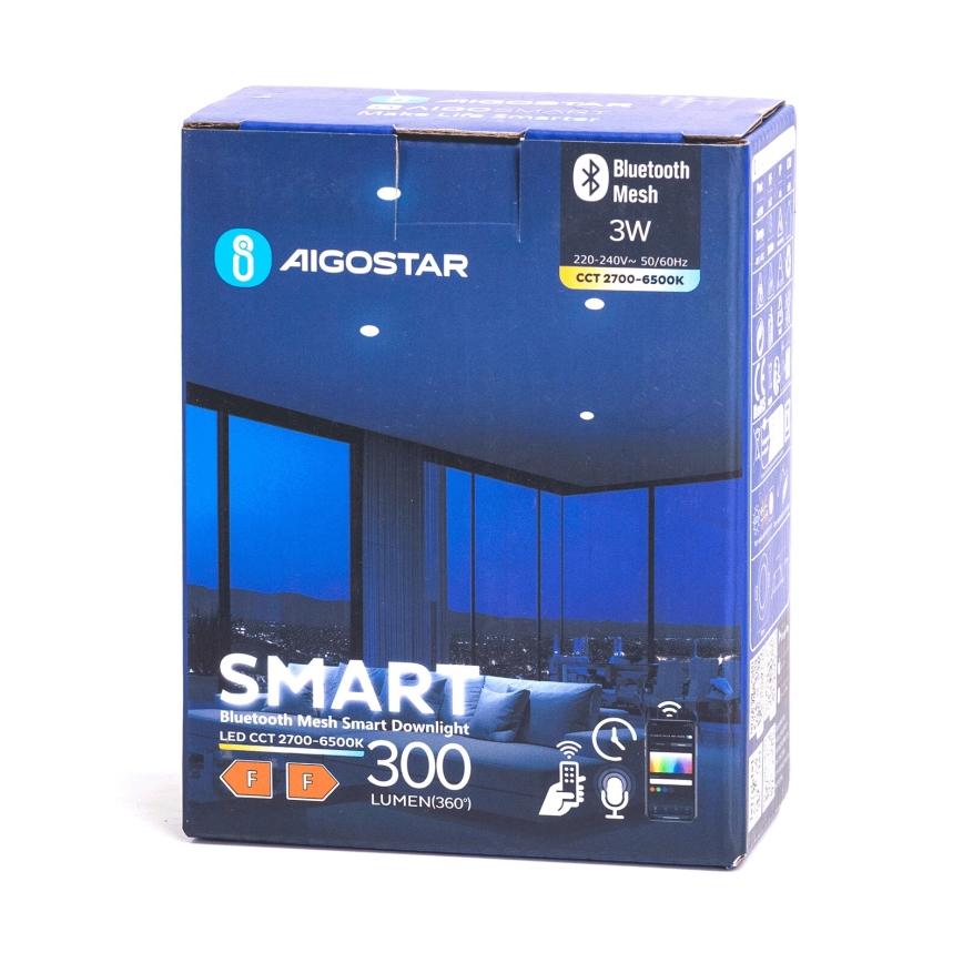 Aigostar - Dimmbare LED-Einbauleuchte MESH/3W/230V 2700-6500K weiß