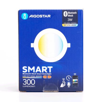 Aigostar - Dimmbare LED-Einbauleuchte MESH/3W/230V 2700-6500K weiß