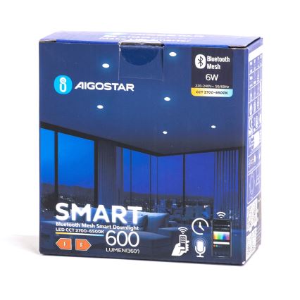 Aigostar - Dimmbare LED-Einbauleuchte für den Außenbereich MESH LED/6W/230V 2700-6500K IP44 weiß