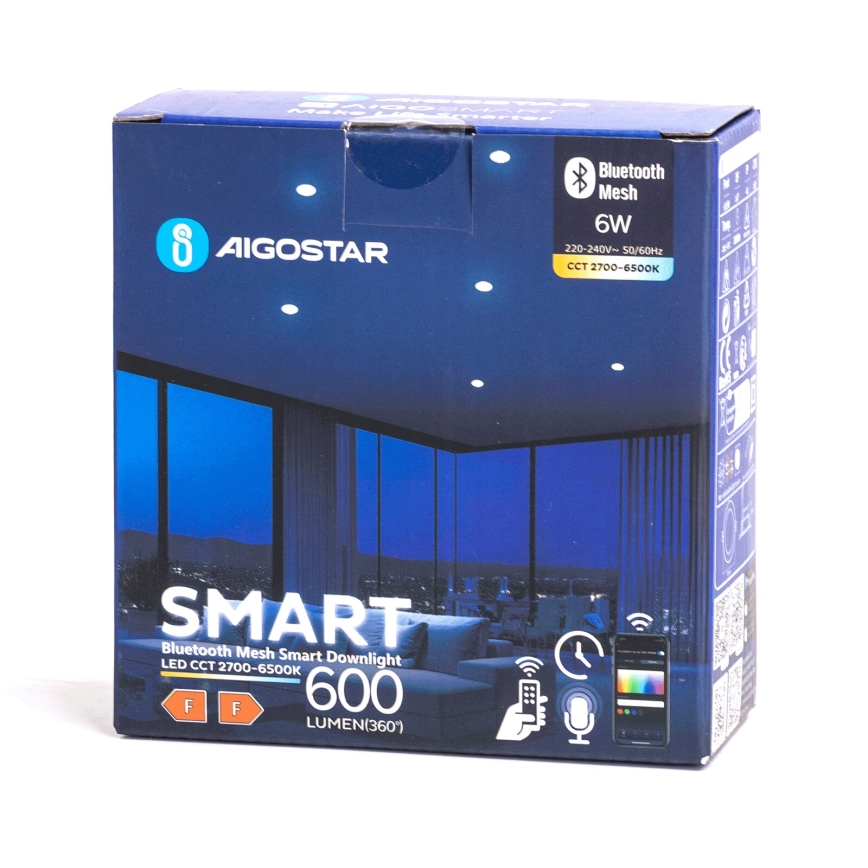 Aigostar - Dimmbare LED-Einbauleuchte für den Außenbereich MESH LED/6W/230V 2700-6500K IP44 weiß