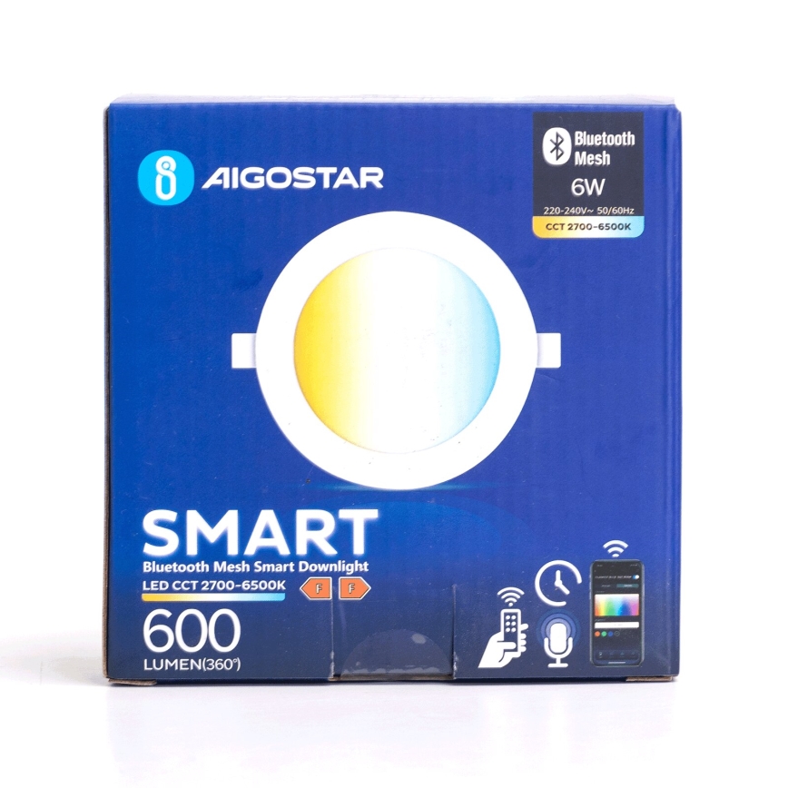 Aigostar - Dimmbare LED-Einbauleuchte für den Außenbereich MESH LED/6W/230V 2700-6500K IP44 weiß