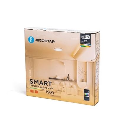 Aigostar - Dimmbare LED-RGBW-Deckenleuchte LED/22W/230V 2700-6500K Wi-Fi