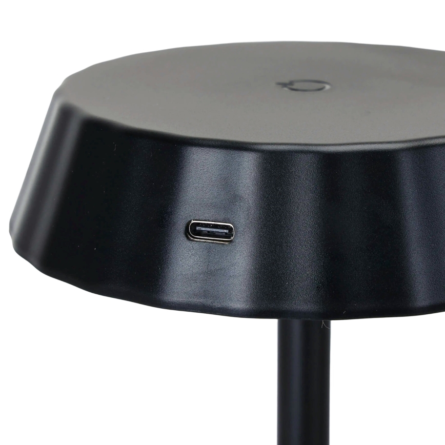 Aigostar - Dimmbare LED-Tischlampe AMBIENT LED/2,4W/5V 3000-6500K schwarz 2000 mAh