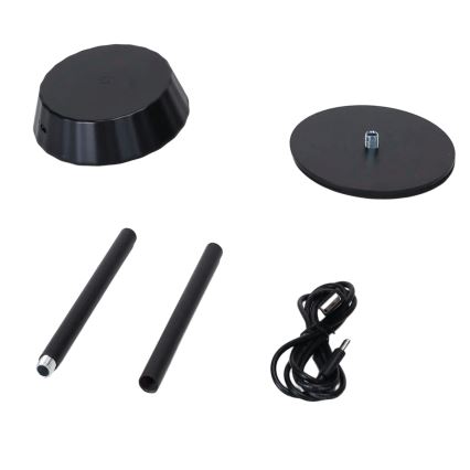 Aigostar - Dimmbare LED-Tischlampe AMBIENT LED/2,4W/5V 3000-6500K schwarz 2000 mAh