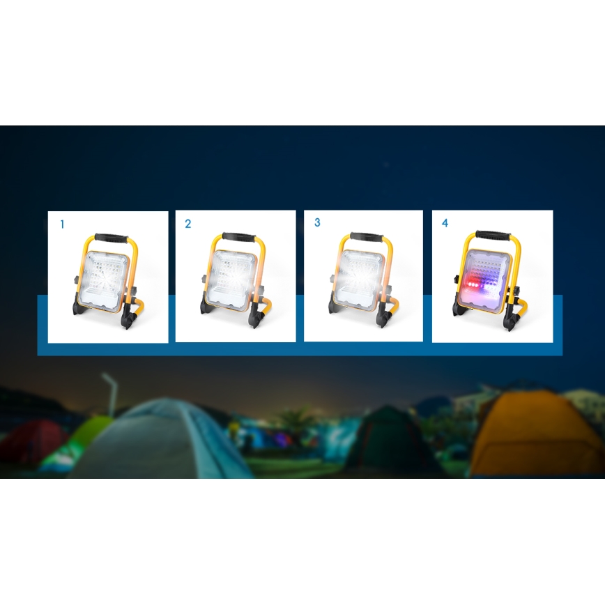 Aigostar - Dimmbarer, aufladbarer LED-Strahler LED/100W/5V 6500K IP65 15000 mAh