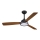 Aigostar - Dimmbarer LED-Deckenventilator LED/20W/230V 2700-6500K 132cm braun + Fernbedienung