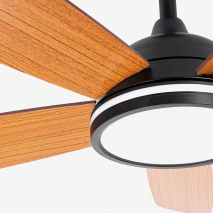 Aigostar - Dimmbarer LED-Deckenventilator LED/20W/230V 2700-6500K 132cm beige + Fernbedienung