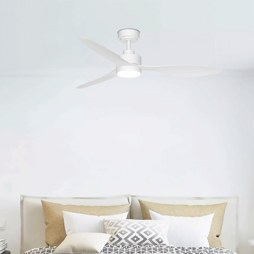 Aigostar - Dimmbarer LED-Deckenventilator LED/20W/230V 2700-6500K 132cm weiß + Fernbedienung